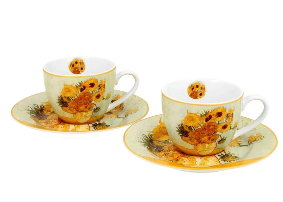 Zestaw 2 filiżanek espresso Van Gogh Sunflowers 90 ml