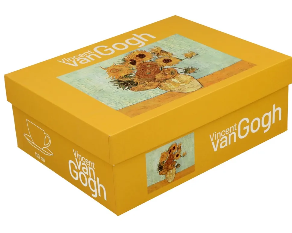 Zestaw 2 filiżanek espresso Van Gogh Sunflowers 90 ml