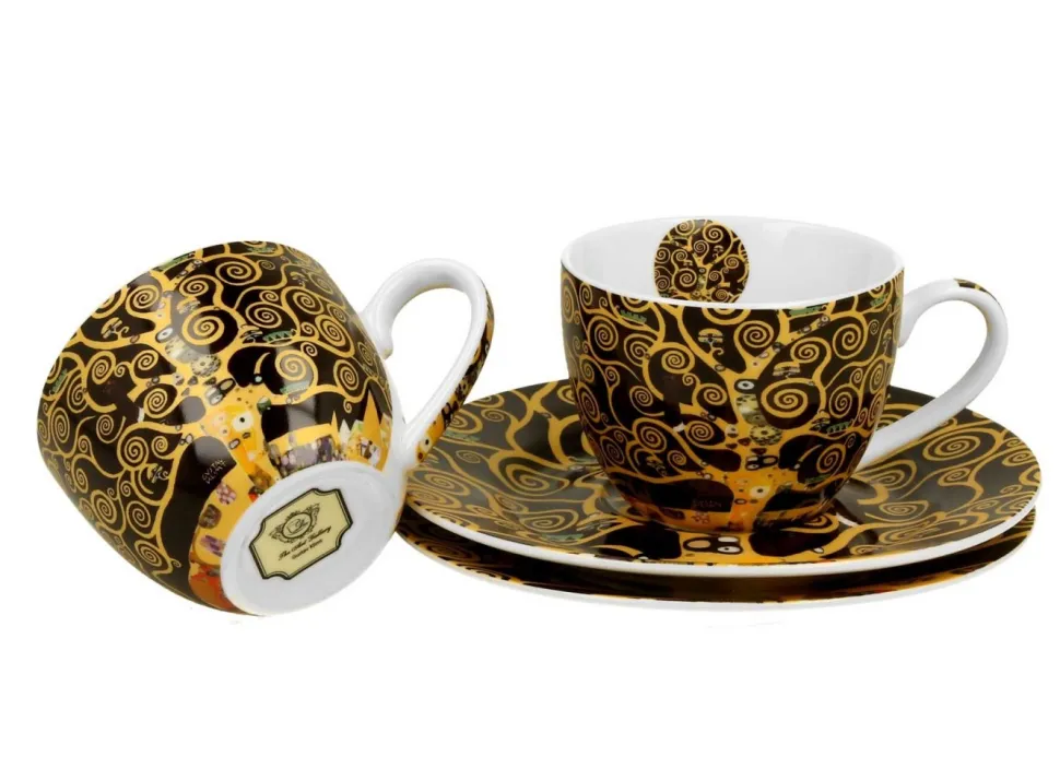 Zestaw 2 filiżanek espresso Klimt Tree Of Life 90 ml