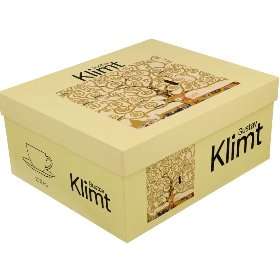 Zestaw 2 filiżanek Klimt Ecru Tree Of Life 250 ml