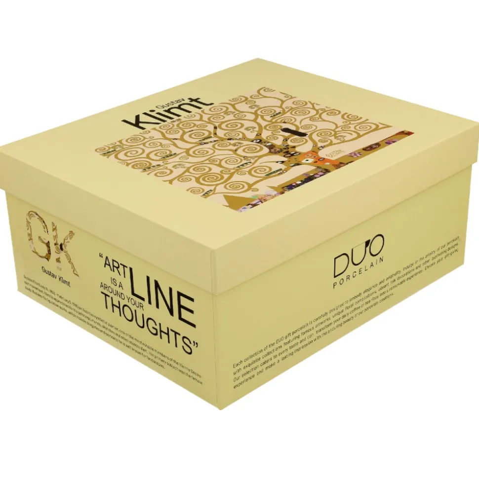 Zestaw 2 filiżanek Klimt Ecru Tree Of Life 250 ml