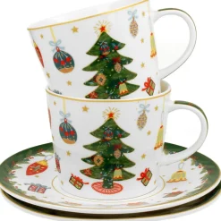 Zestaw 2 filiżanek z motywem świątecznym Christmas Tree 250 ml