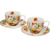 Zestaw 2 filiżanek ze spodkami Tulipany 270 ml