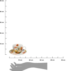Zestaw 2 filiżanek ze spodkami Tulipany 270 ml