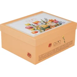 Zestaw 2 filiżanek ze spodkami Tulipany 270 ml