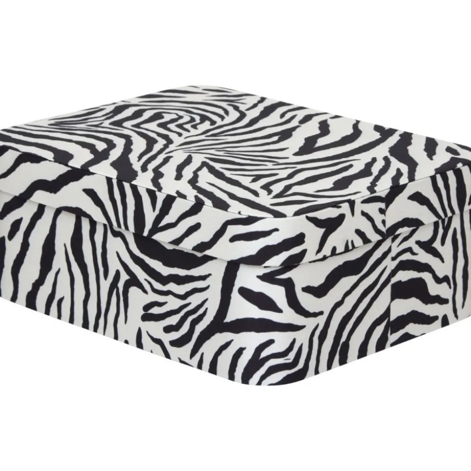 Zestaw 4 kartonowych pudełek Zebra