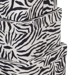 Zestaw 4 kartonowych pudełek Zebra