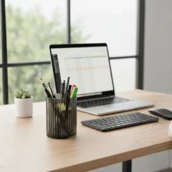 Zestaw 3 nowoczesnych wazonów RIBS transparentny dymiony
