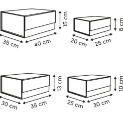Zestaw 4 pudełek Gardenia
