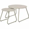 Zestaw 2 stolików metalowych beżowych Loft Duo