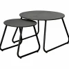 Zestaw 2 stolików metalowych czarnych Loft Duo