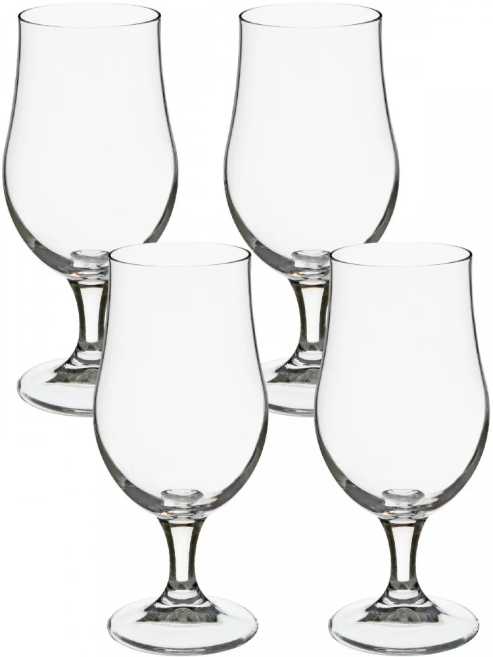 Zestaw 4 szklanek do piwa na nóżce 370 ml