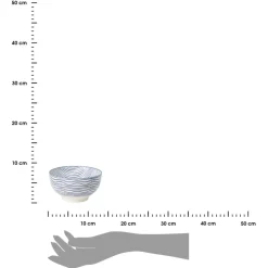 Zestaw 4 szt misek porcelanowych Blue Wave