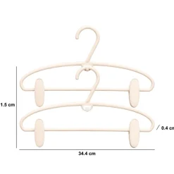 Zestaw 4 wieszaków Hangclip beż