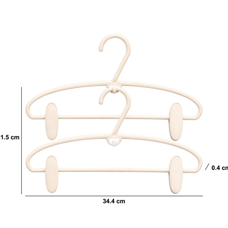 Zestaw 4 wieszaków Hangclip beż