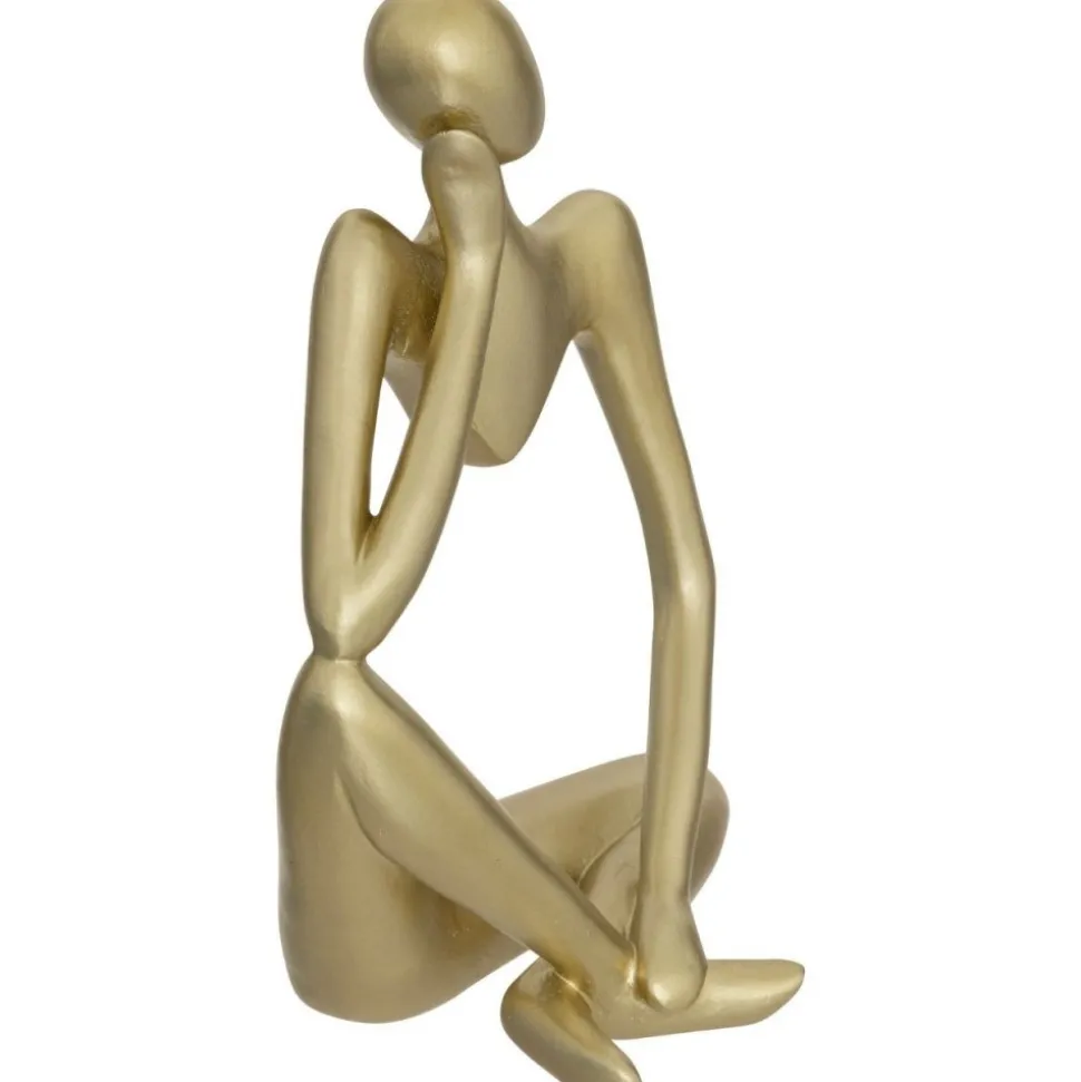Zestaw 3 złotych figurek Le Collectionneur