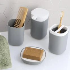Zestaw akcesoriów łazienkowych Lea Grey