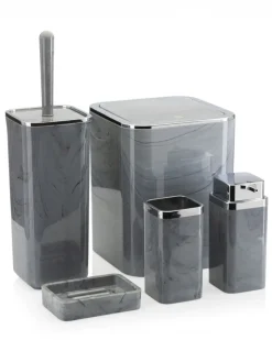 Zestaw łazienkowy 5 el Gris kwadratowy