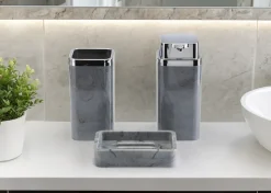 Zestaw łazienkowy 5 el Gris kwadratowy