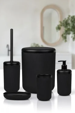Zestaw łazienkowy LINEA 5 el czarny