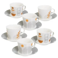 Zestaw ceramicznych filiżanek Sunset 6x100 ml