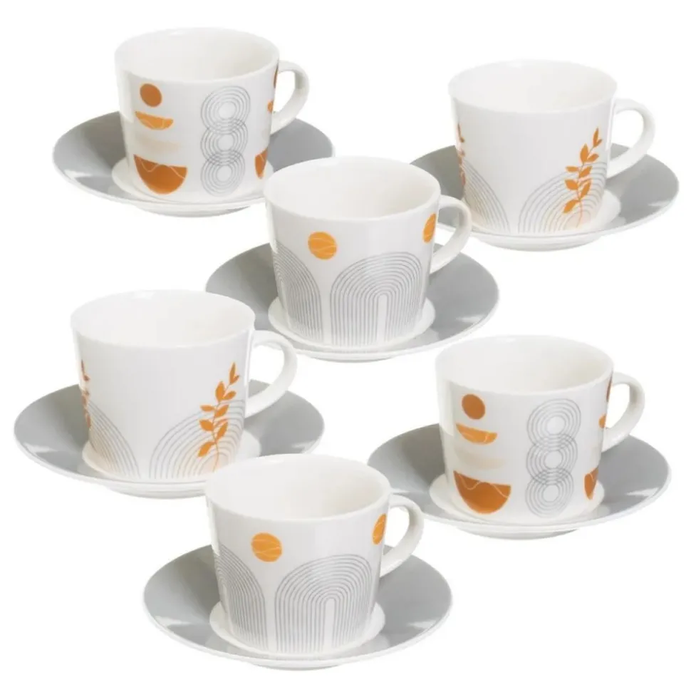 Zestaw ceramicznych filiżanek Sunset 6x100 ml