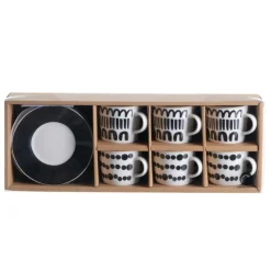 Zestaw ceramicznych filiżanek Lyne 6x100 ml
