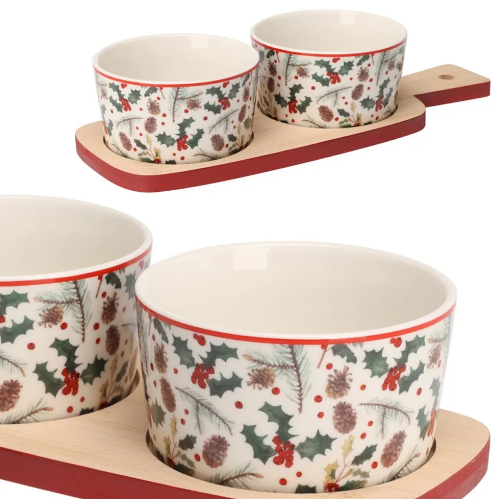 Zestaw do serwowania porcelanowy 3 elementy