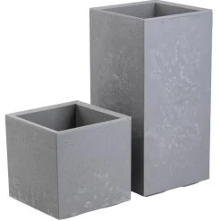 Zestaw donic na kółkach Betonique Słupek szary beton 2 szt