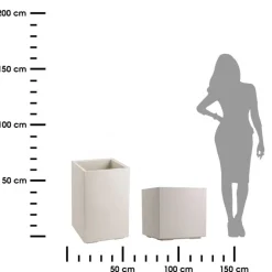 Zestaw donic na kółkach Betonique 40 cm beton beż 2 szt