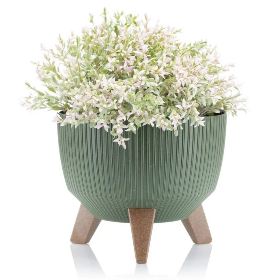 Zestaw doniczek Rosa linea Eco wood zielone