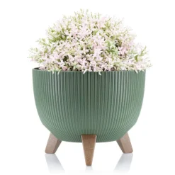 Zestaw doniczek Rosa linea Eco wood zielone