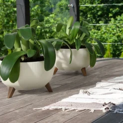 Zestaw doniczek Rosa linea Eco recykling białe