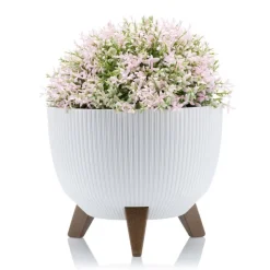 Zestaw doniczek Rosa linea Eco recykling białe