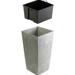Zestaw dużych nowoczesnych donic Szary beton 3 szt