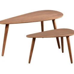Zestaw dwóch stolików pomocniczych Walnut