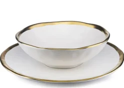 Zestaw dwóch talerzy LISSA WHITE GOLD