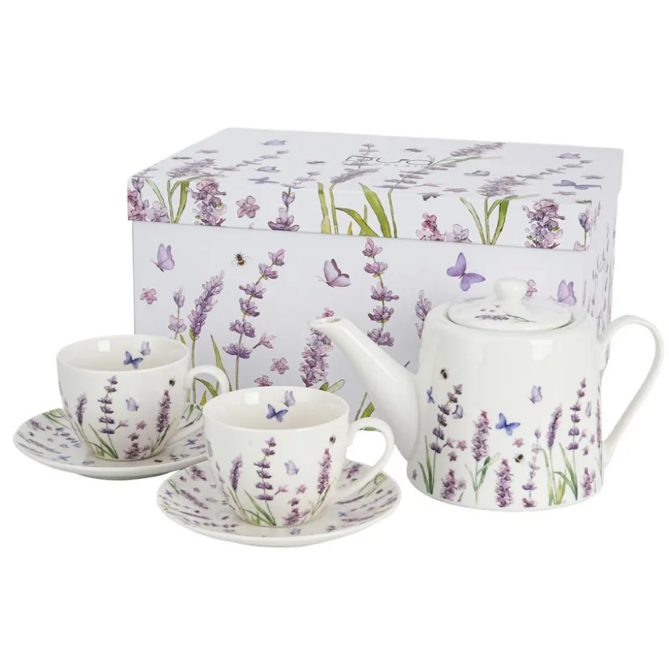Zestaw dzbanek z filiżankami Classic Lavender
