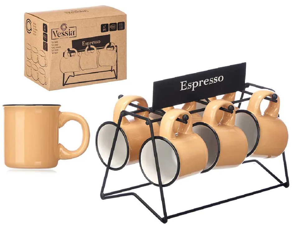 Zestaw filiżanek do espresso 100 ml miodowe