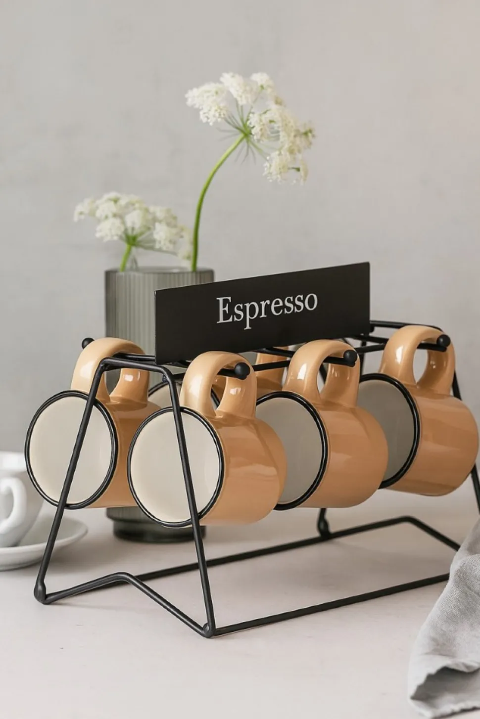 Zestaw filiżanek do espresso 100 ml miodowe