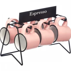 Zestaw filiżanek do espresso 100 ml różowe