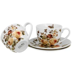 Zestaw filiżanek ze spodkami ZAHRA 2 sztuki 270 ml
