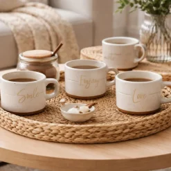 Zestaw kubków ceramicznych NORDIC MUG 4 x 280 ml