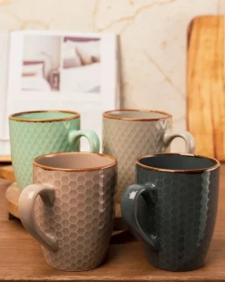Zestaw kubków ceramicznych 4 szt 200 ml