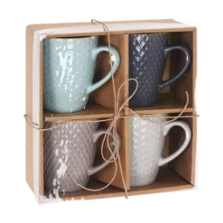 Zestaw kubków ceramicznych 4 szt 200 ml