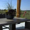Zestaw mis na kwiaty TERRA na nóżkach recykling czarne 2 szt
