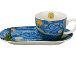 Zestaw śniadaniowy filiżanka ze spodkiem Van Gogh Starry Night
