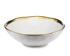Zestaw ośmiu talerzy LISSA WHITE GOLD