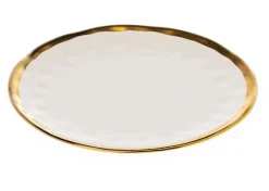 Zestaw ośmiu talerzy LISSA WHITE GOLD
