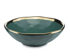 Zestaw ośmiu talerzy LISSA GREEN GOLD